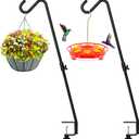 FEED GARDEN 2 Pack 29 Inch Adjustable Deck Hook,Solid Steel Deck Hangers for Bird Feeders,Lanterns, Flower Basket and Suet Baskets with Clamp,Black