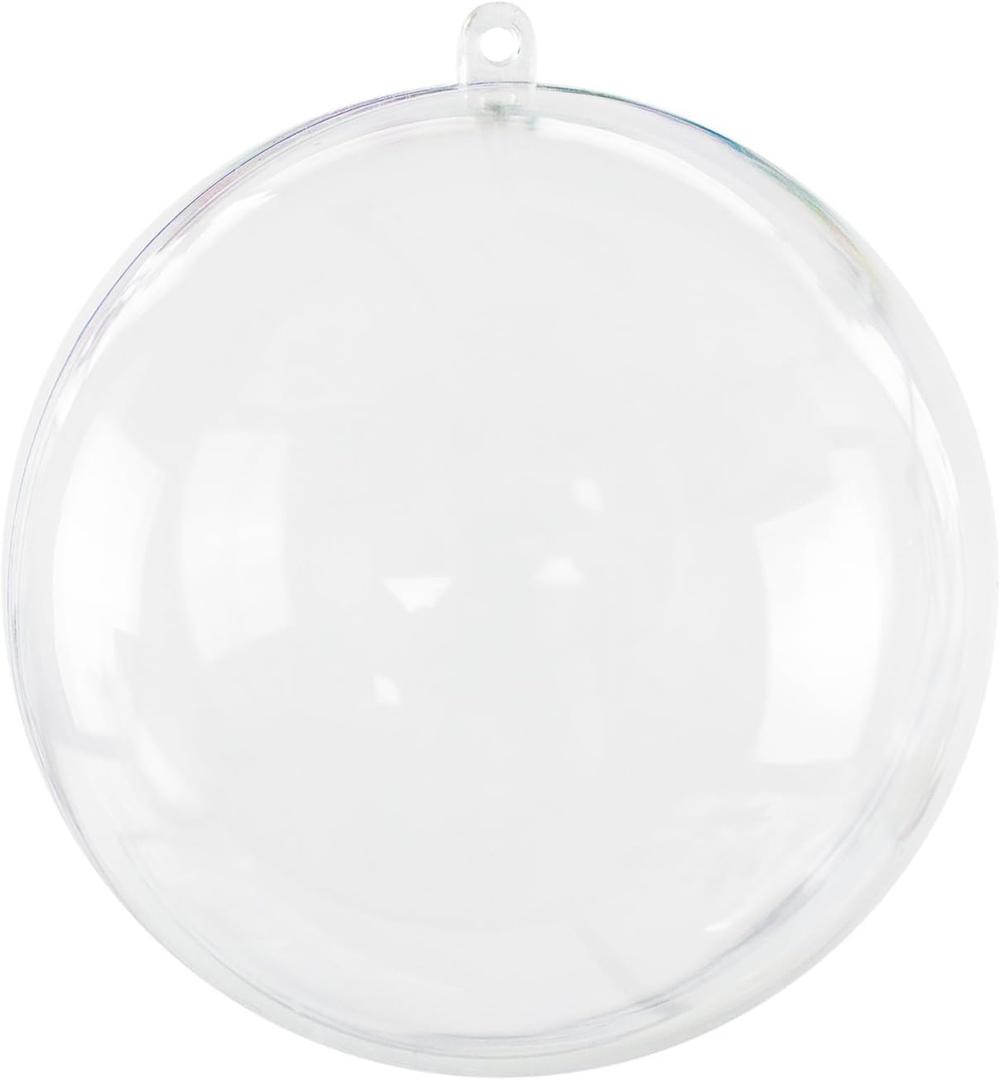 Super Z Outlet Clear Plastic Acrylic Bath Bomb Mold Shells Molding Balls Kit (120mm, 12 Pack)