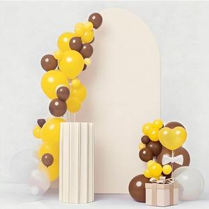 Beige 6.6 FT Arch Backdrop Cover, Beige Wedding Arch Cover 6.6 FT,Chiara Backdrop Covers for Party Decor