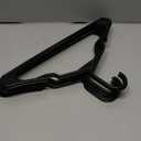 HOUSE DAY Plastic Hangers 16 Pack - Adult Clothes Hangers Black - Space Saving, Non-Slip, Durable & Sturdy Hanger with Shoulder Grooves for Closet, Perfect Slim Coat Hanger - Ganchos para Colgar Ropa