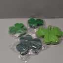 St Patricks Day Wooden Shamrock Decoration, 4-Piece Set of St. Patrick's Day Tabletop or Tray Multi-Layer tiered tray decor Tray Decoration, shamrock decorations, Office Decor (Green01)