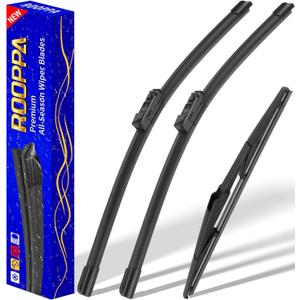 3 wipers Replacement for 2017-2022 2023 Mazda CX-5 2017-2022 2023 Mazda CX-9, Windshield Wiper Blades Original Equipment Replacement - 24"/18"/14" (Set of 3)