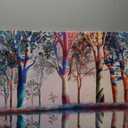 Large Canvas Wall Art Pastel Forests Landscape Canvas Serene Lake Modern Home Decor Colorful Canvas Paintings Wall Painting Rustic Home Decor Wall Decor for Living Room Office Ready to Hang 2'x4'