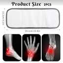 Castor Oil Foot Wrap,2Pcs Organic Castor Oil Packs Reusable Castor Oil Packs for Feet Cold Pressed Castor Oil Wrap for Hand Wrist Ankle Pain (Castor Oil Not Included)