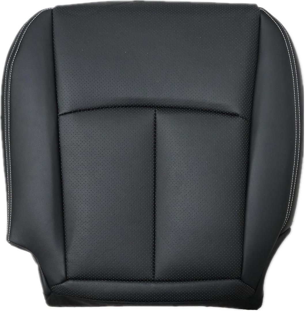 NLQR Front Driver Side Bottom Replacement Perforated Seat Cover Black Compatible with Infiniti Q50 2014 2015 2016 2017 2018 2019 2020