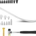 Car Dent Removal Tool Kit,Curved Stainless Steel Dent Puller with M8 Thread, Fenders Repair Lifter & Hook Rods for Cars, Motorcycles, Refrigerators(Auto Body Repair)