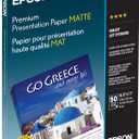Epson Heavyweight 8.5x11 Matte Paper, 50 Sheets (S041257),