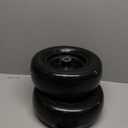 11x4.00-5 Flat Free Lawn Mower Tire and Wheel with 3/4" or 5/8" Bushings, 3.4"-4"-4.5"-5" Centered Hub, Smooth Tread Tire for Zero Turn Mowers, 2 Pack