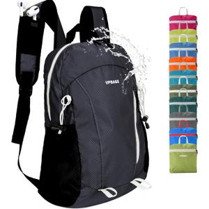 15L Water-resistant Hiking Daypack, Small Backpack Travel Outdoor, Lightweight Day Pack with Tool Loops