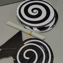 Jenaai 9 Pcs Black and White Christmas Decorations Indoor Large Candy Christmas Tree Picks Double Sided Peppermint Lollipop Ornaments for Xmas Tree Topper Party Supplies Home School Office Vase Decor