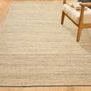 Chardin home 8x10 Jute Cotton Hand Woven Area Rug, Natural Jute Braided Boho Farmhouse Rug, Rustic Vintage Reversible Natural Fiber Rug for Living Room, Bedroom, Dining Room, Office, or Entryway.