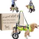 Adjustable Dog Wheelchair for Back Legs, for All Breed Dog - Includes High-Visibility Vest, Leash & Sling Lift, Lightweight Pet Wheelchair for Disabled Hind Legs (XXL, for Large Breed Dog)