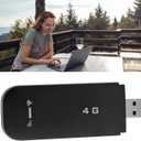 4G LTE USB 4G LTE USB Portable Router, Pocket Mobile Hotspot with SIM Card Slot, Travel Mini Wi Fi Hotspot, Support 10 Devices, WPA WPA2 Wi Fi Encryption (Black)