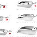 New Star Foodservice 34509 One-Piece Cast Aluminum Round Bottom Bar Ice Flour Utility Scoop, 5-Ounce, Silver (Hand Wash Only)