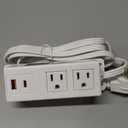 Multiple Plug Outlet with USB C 20W Wall Mounted Power Strip Under Desk Mountable Extension Cord with PD Type C Flat Plug Power Station for Home Workshop Dorm Travel White