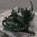 Prelit Christmas Urn Filler, 2 Pack Battery Operated Aritificial Outdoor Christmas Tree Urn Filler with Lights, Decorated Holiday Planters Xmas Pot Filler for Front Porch