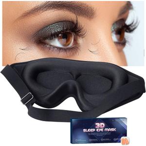 Eye Mask for Lash Extensions, Sleep Mask for Lash Extensions for Women Men, Zero Eye Pressure 3D Contoured Lash Extension Sleep Mask, Lash Protector Breathable Soft Shade Cover for Travel Yoga Nap