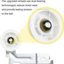 Upgraded Dryer Repair Kit Compatible with Samsung Roller DC97-16782C,Dryer Belt DC66-00805A, Idler Pulley DC96-00882C, Replacement for DV56H9000EP,DV56H9000EW,DV56H9000GP,DV56H9000GW,DV56H9100EG