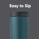 Owala SmoothSip Slider Insulated Stainless Steel Coffee Tumbler, Reusable Iced Coffee Cup, Hot Coffee Travel Mug, BPA Free 20 oz, Grey/Blue (High Dive)