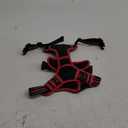 rabbitgoo Dog Harness No Pull with 2 Leash Clips, Adjustable Soft Padded, Reflective Oxford No Choke Pet Vest with Easy Control Handle for Medium Sized Dogs, Black & Red, M