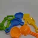 Skylety 8 Pieces Kids Beach Sand Shovels Colorful Plastic Rake Sand Sifter Toy Shovel for Teens Garden Summer Beach Toys(Fresh Style)