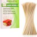 200 PCS Bamboo Skewers, 6 Inch Food Sticks for Appetizers, Fruit, Grilling Kebabs, Cocktail Picks for Drinks, Toothpicks Natural, Kitchen Gadget