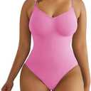 SHAPERX Women's Shapewear Bodysuit Tummy Control Body Shaper Seamless Sculpting Snatched Waist Body Suit XXXS/XS