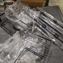 DAOYA Corner Shower Caddy Tension Pole - 4 Tier Stainless Steel Rustproof Shower Corner Caddy for Bathtub Bathroom Shower Organizer Shelves Adjustable Pole 25-114.2 Inch Black