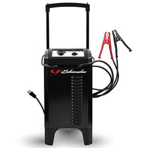 Schumacher Electric Wheeled Manual 10A Car Battery Charger and 200A Engine Starter, 2-in-1 Solution for 12V/24V Batteries, 50A Boost, SC1633, for Power Sport, Automotive, and Marine Batteries