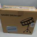 Snare Drum Kit, 14" x 5.5" Marching Snare Drum + Storage Padded Bag + Silent Mute Pad + Pair Of 5A Drumsticks + Drums Key, Portable Drums Hardware Set for Adults Kids Student Beginners (Black) (No Stand)