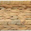 Wicker & Rattan Serving Tray - 10" Rectangle Bathroom Vanity Tray with Storage for Paper Hand Towels