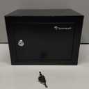 Bonsaii Safe Box with Key Lock, Steel Security Lock Box, 0.23 Cubic Feet, 9.06" W x 6.69" D x 6.69" H, Small Hidden Safe for Cash Jewelry