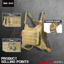 Outdoor Tactical Chest Bag for Men Sports Rig Vest with Pouch Phone Adjustable EDC Travel Pack (XXXL)