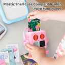 ABS Plastic Shells Carrying Case Compatible with Yoto Mini Player, Protective Cover Stand Up Carry Case for Mini Bluetooth Speaker (Pink)