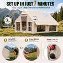 Inflatable Tent for Camping 8-12 Person, 4 Season Family Glamping Tent, 129 square feet