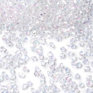 DomeStar 4200PCS Clear Fake Ice Rocks, Iridescent Clear Acrylic Crushed Ice Rocks Crystal Rocks Diamonds Gems for Vase Fillers Centerpiece Fish Tank Table Scatter Photography Props Display Decoration