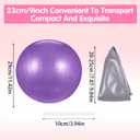 Grevosea 2 Pack Pilates Ball, 9 Inch Small Exercise Balls Workout Ball for Yoga Core Training Physical Therapy Stability Barre Stretching Grey and Purple