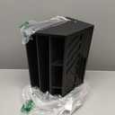 Black Wood Desk Organizer and Accessories with Drawer, Bill Mail Organizer and File Mail Holder for Office Supplies, Modern Desk Accessories & Workspace Organizers for Desk Organization