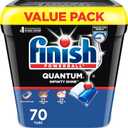Finish Quantum Dishwasher Pods, No Pre-Rinse Dishwasher Detergent Soap Removes 24HR Dried-On Stain and Grease, Leaving a Virtually Spotless Shine, Unscented, 70 Count