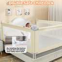 3-Piece Baby Bed Rail for Queen Size, Bed Guard for Kids Toddlers, 3-Sides for Queen Size