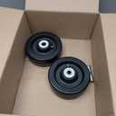 6" Diameter X 2" Width Phenolic Wheel,Black Flat Tread, Medium/Heavy Duty with 1/2 Roller Bearings. 800-1300 lbs Capacity (6" 2-Pack [ 2 Wheel ])