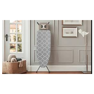 ZESTFULLIFE Ironing Board Full Size (52x13.5) with Bottom Storage Tray, 7 Adjustable Heights with Smart Hanger, Thick Layer Pad, Ironing Board Cover with Durable Steel Legs, Easy Folding for Storage