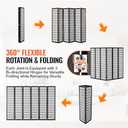VEVOR Room Divider, 6 Panel Japanese Room Divider, Folding Privacy Screen Indoor, Portable Partition Dividers and Decoration Screens, for Room Separation, Home, Office, Restaurant & Bedroom (Black)