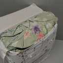 Duvet Cover Set Queen Size Wildflower Butterfly Bedding Super Soft 100% Egyptian Cotton 4 Pieces Modern Botanical Tree Branches Ornamental Drawing Green Blossom Garden 4Pcs Summer Bedding, 2 Pillowcase, 1 Fitted Sheet, 1 Flat Sheet 
