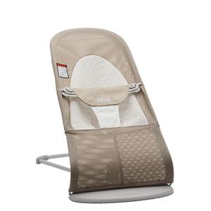 BabyBjrn Bouncer Balance Soft, Light Grey Frame, Mesh, Gray Beige/White (005144US)