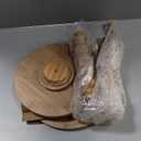 Small Side Table, Drink Table for Small Spaces, Modern Martini Table with Solid Wood Leg, Round End Tables Living Room for Bedroom and Office (Rustic Walnut)