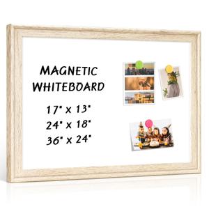 QUEENLINK White Board for Wall, 36" x 24" Magnetic Dry Erase Board, Decorative Wooden Frame Large Whiteboard, Wall Mounted, Aesthetic Writing Board for Home, Office, School - Vintage