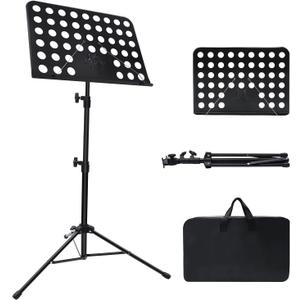 1/2/3 Pack Sheet Music Stand, Adjustable Music Stand with Carrying Bag, Professional Music Book Holder Music Sheet Clip Holder for Guitar, Ukulele, Violin Players(Standard Version, 1 Pack)