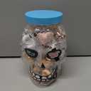 30 Pack Halloween Ring Candy - Individually Wrapped Holiday Themed Skull Candys Packed in a Skull Jar  Trick Or Treat Strawberry And Tutti Frutti Delicious Candys - Bulk Halloween Suckers Great Use, For Kids, Trick Or Treat, Party Favor, Classrooms, Goodie Bags (EXP 06/18/27)