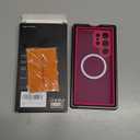 CANSHN Designed for Samsung Galaxy S23 Ultra Case [Full Camera Protection] [Compatible with MagSafe] Translucent Matte Shockproof Protective Phone Cover 6.8 Inch - Hot Pink